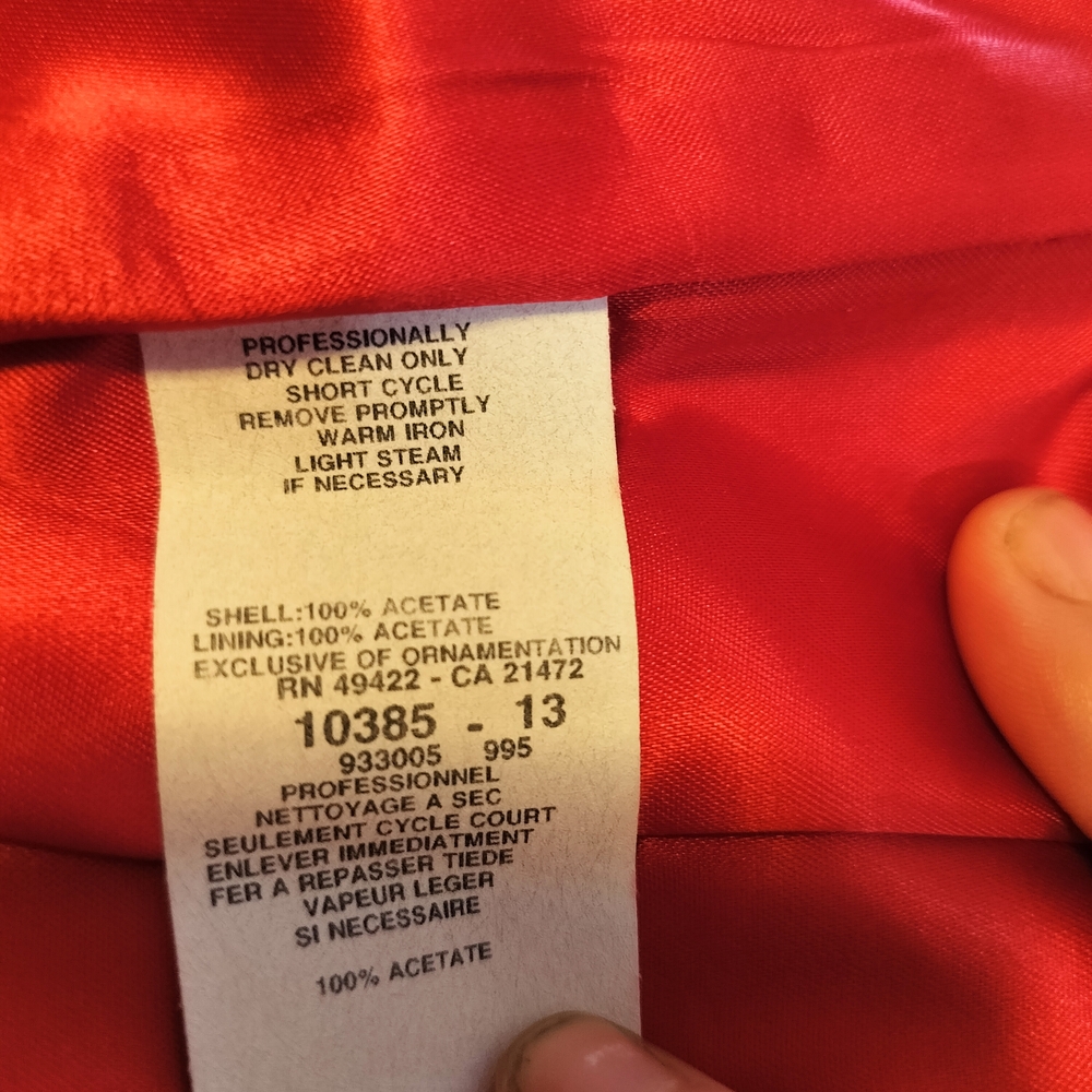 Scott McClintock Red Strapless Gown - Picture 3 of 4